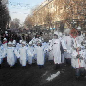 В Тбилиси готовятся к рождественскому шествию «Алило» 